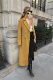 Lydia Tomlinson x NA-KD Langer Mantel aus einer Wollmischung - Yellow