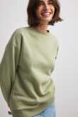 NA-KD Basic Oversize-Sweatshirt - Green